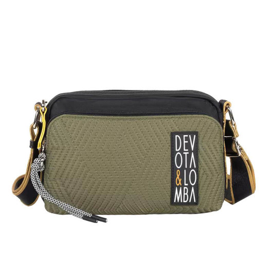 devota & lomba bandolera spell bicolor negro 25x13x7cm