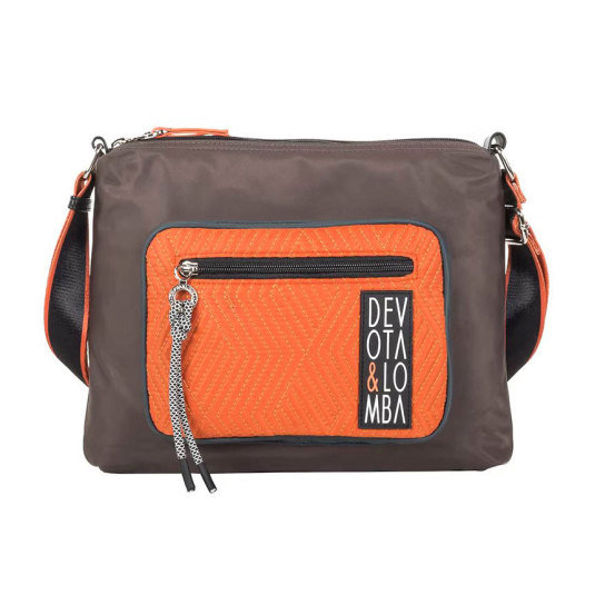 devota & lomba bandolera spell bicolor marron 30x22x8cm