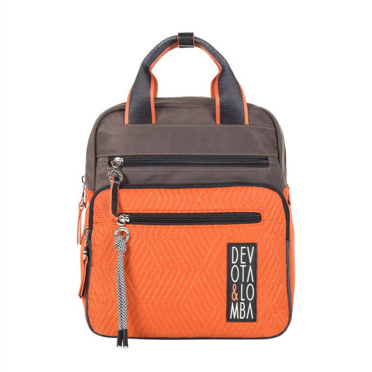 devota & lomba mochila spell bicolor marron 24x28x10