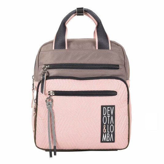 devota & lomba mochila spell bicolor taupe 24x28x10cm