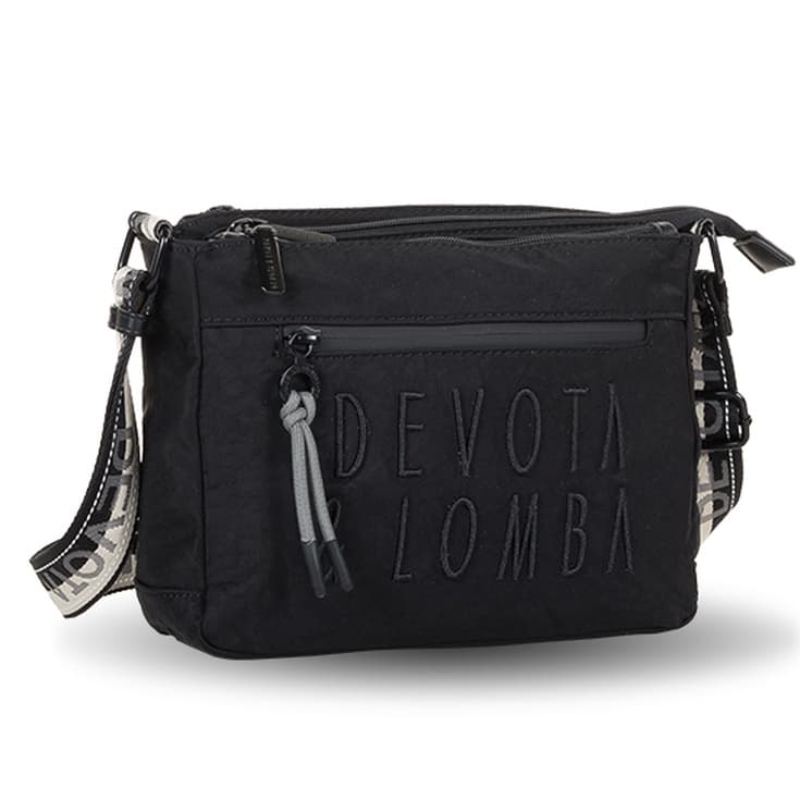 devota & lomba bolso bandolera match negra 24x19x8cm