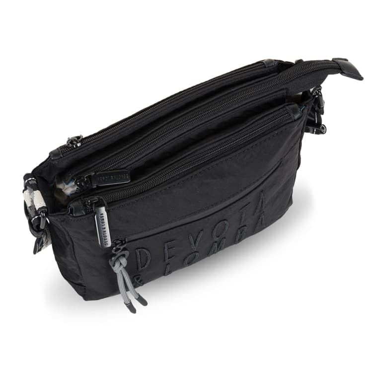 devota & lomba bolso bandolera match negra 24x19x8cm