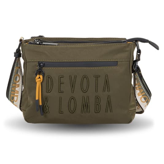 devota & lomba bolso bandolera match kaki 24x19x8cm