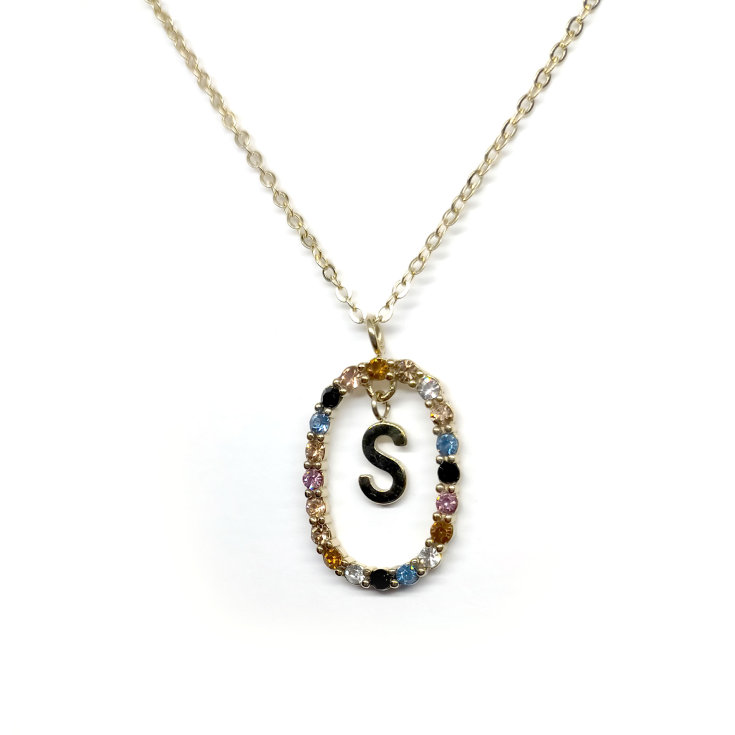 collar inicial s dorado collar inicial s dorado