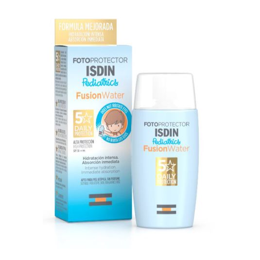 isdin pediatric fusion water spf50+ fotoprotector facial 50ml