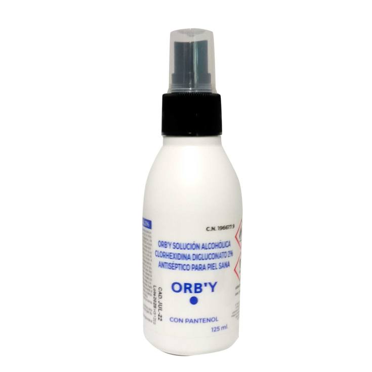 orby solucion higienizante con clorhexidina pantenol spray 125ml orby solucion higienizante con clorhexidina pantenol spray 125ml