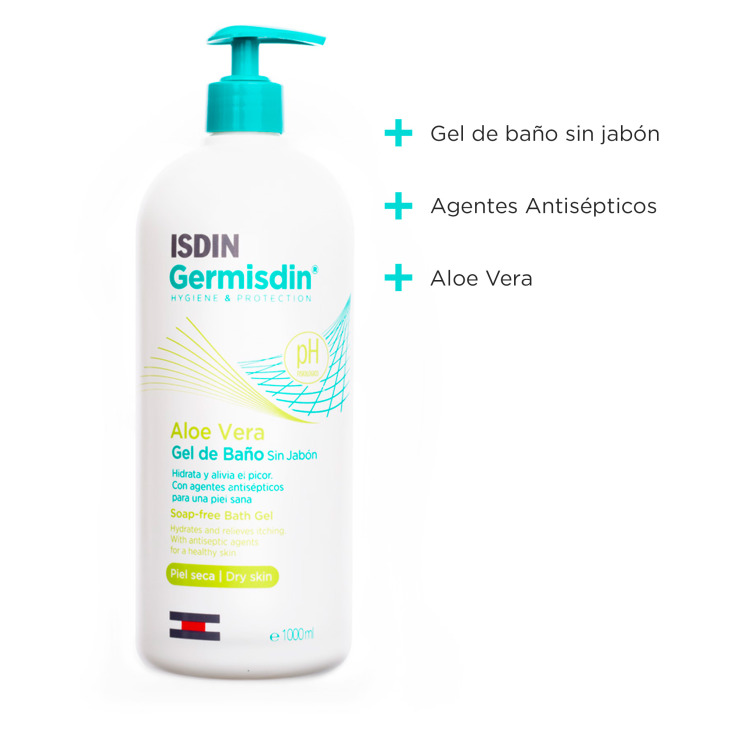 isdin germisdin gel de baño aloe vera sin jabon 1 litro