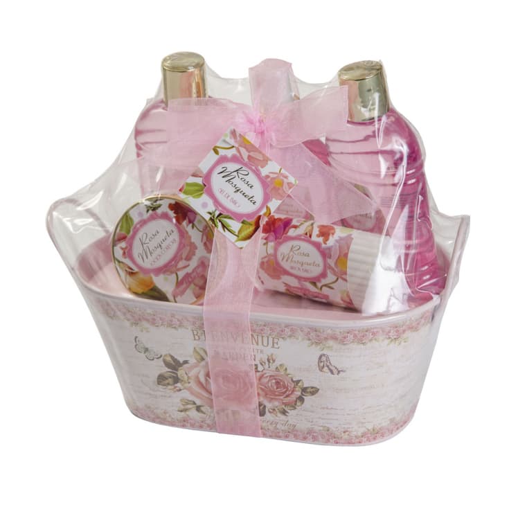 cesta de baño rosa mosqueta 5 piezas