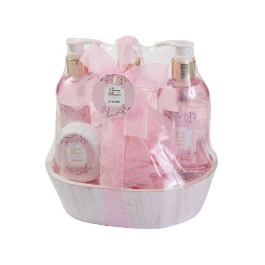 cherry blosson set de baño flor de cerezo 5 piezas