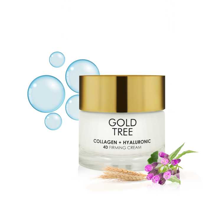 gold tree collagen + hyaluronic 4d firming cream 50mml