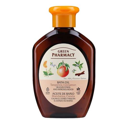 green pharmacy aceite de ducha mandarina y canela 250ml