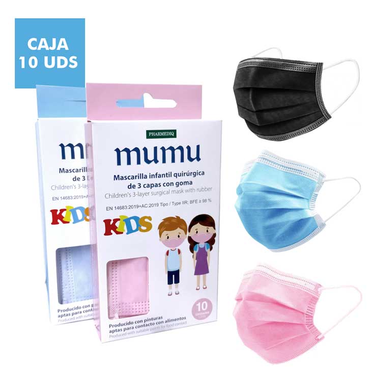 mumu mascarillas quirurgicas iir infantiles 10 unidades mumu mascarillas quirurgicas iir infantiles 10 unidades