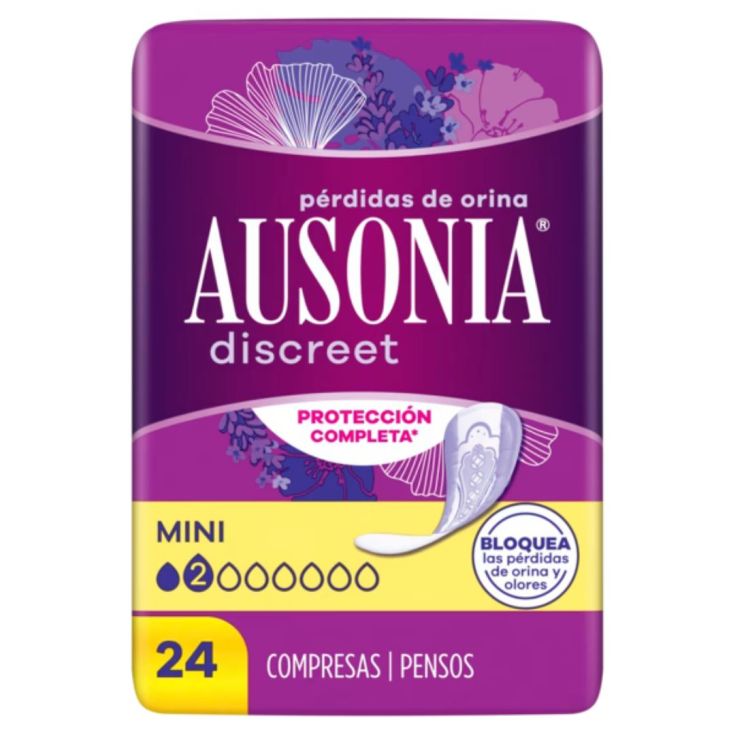 ausonia compresas discreet mini 24 unidades ausonia compresas discreet mini 24 unidades