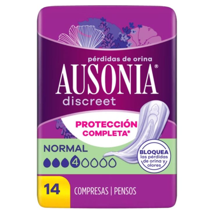 ausonia discreet compresa pérdidas orina normal 14uds ausonia discreet compresa pérdidas orina normal 14uds