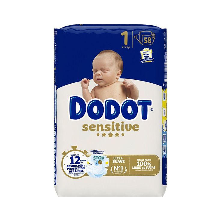 dodot sensitive t/1 2-5 kg. 58 unds dodot sensitive t/1 2-5 kg. 58 unds