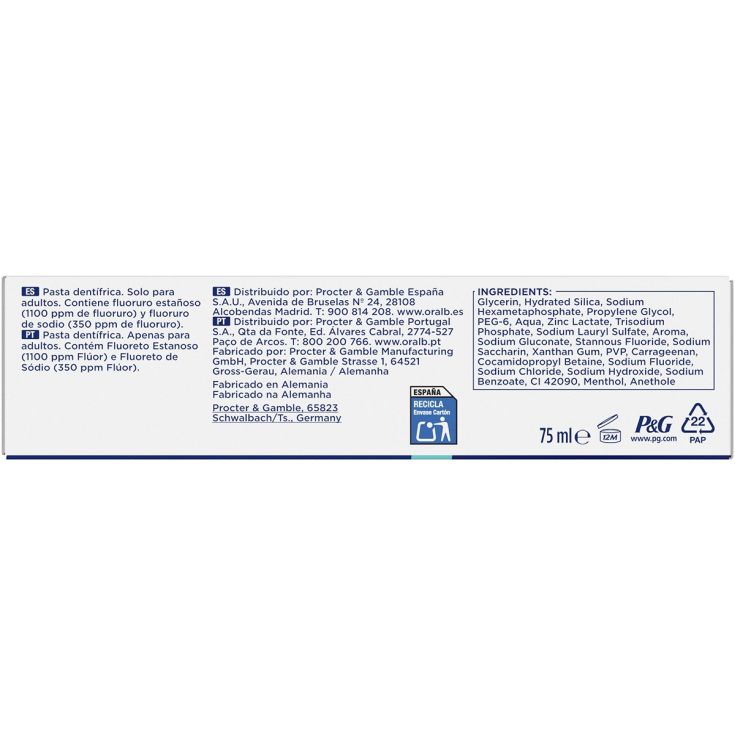 oral-b pro-expert advance prevencion del sarro 75ml