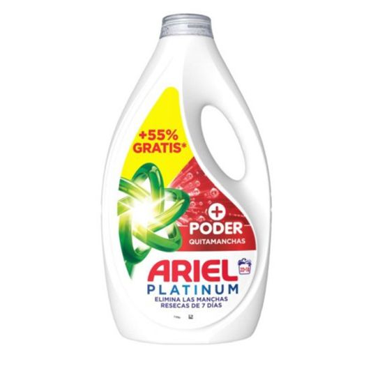 ariel líquido extra poder 32+18 dosis