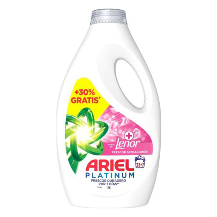 ariel líquido sensaciones 23+7 dosis