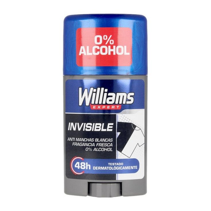williams desodorante stick invisible 75ml williams desodorante stick invisible 75ml