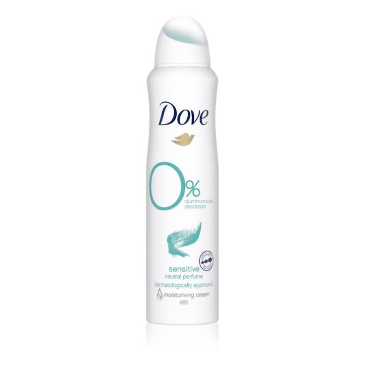 dove sensitive desodorante 0% aluminio spray 150ml dove sensitive desodorante 0% aluminio spray 150ml