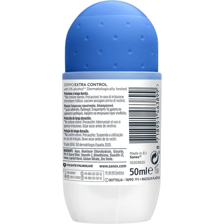 desodorante sanex extra control roll-on 50ml