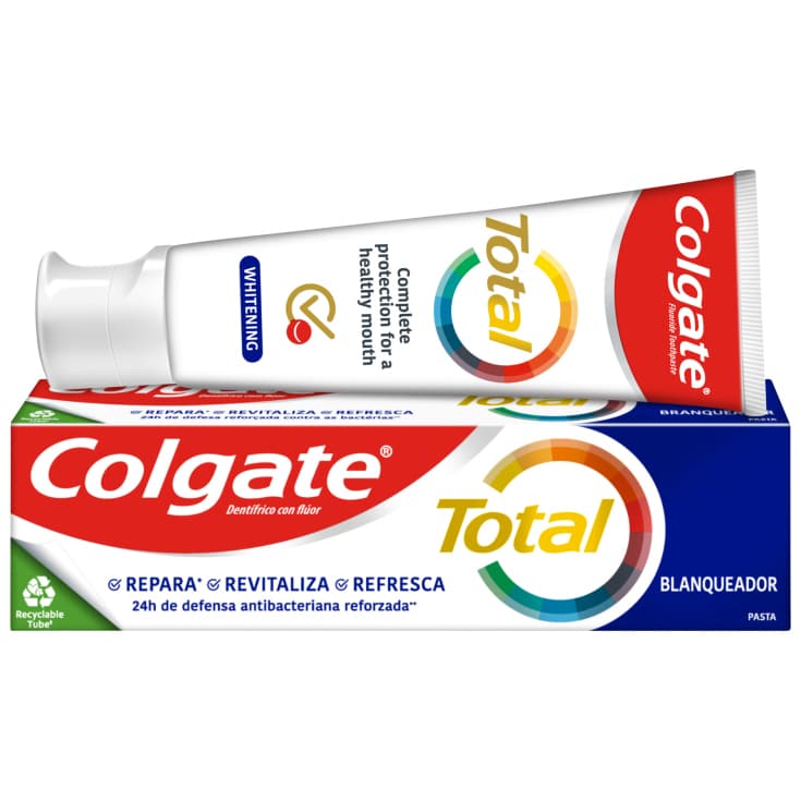 colgate total pasta de dientes blanqueador 75ml colgate total pasta de dientes blanqueador 75ml