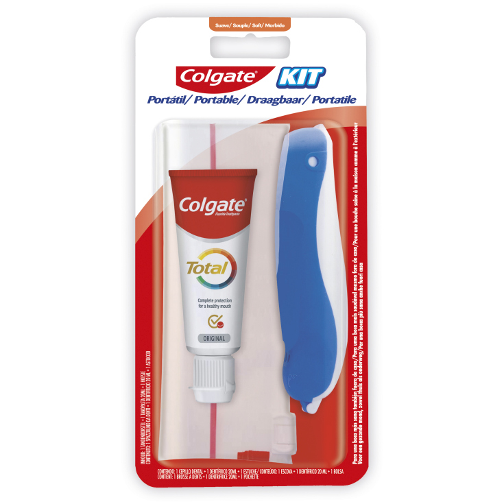 colgate kit viaje pasta + cepillo de dientes