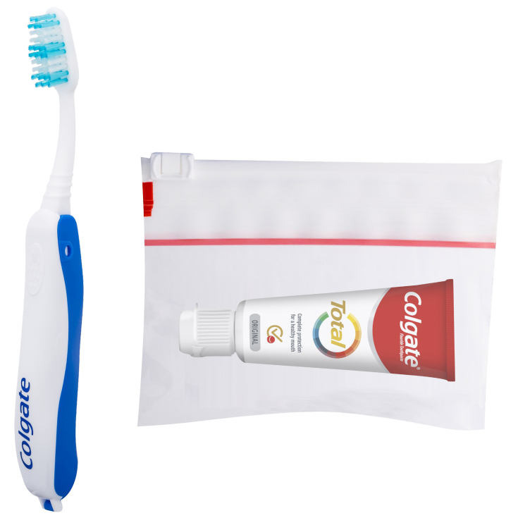 colgate kit viaje pasta + cepillo de dientes