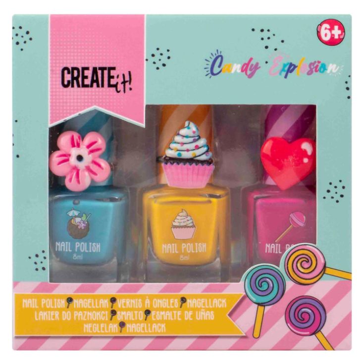 create it! candy nailpolish 3-pack rings a create it! candy nailpolish 3-pack rings a