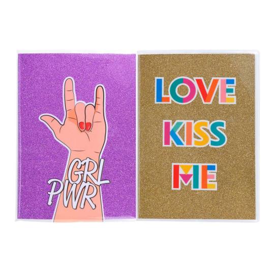 libreta a5 purpurina