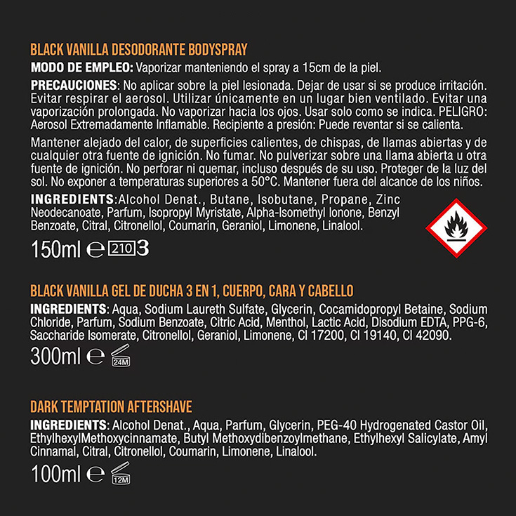 neceser axe black trio estuche 3 piezas