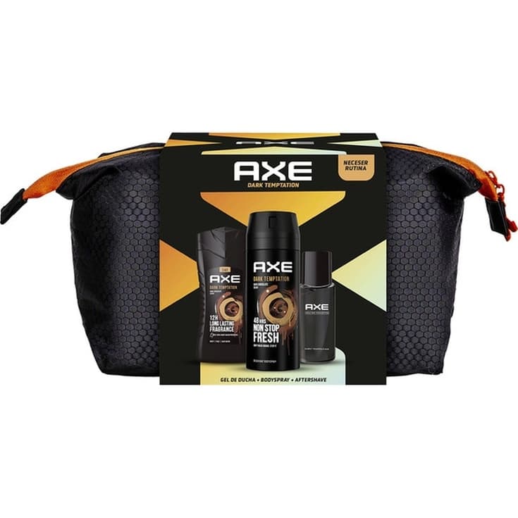 axe dark temptation hombre neceser 3 piezas