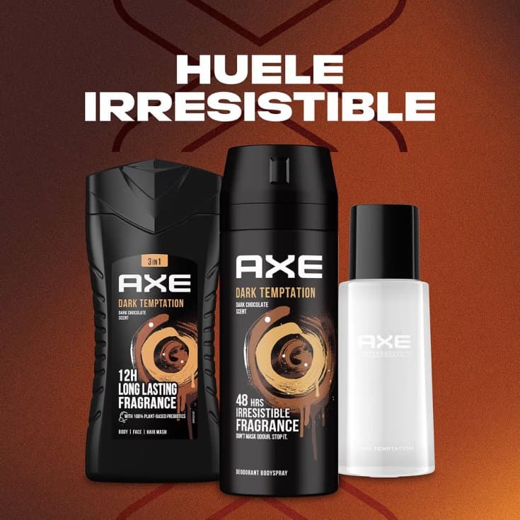 axe dark temptation hombre neceser 3 piezas