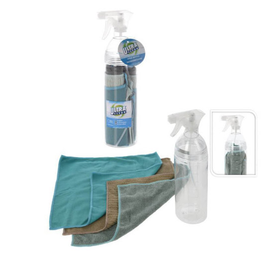botella spray multiusos 750ml + 3 paños