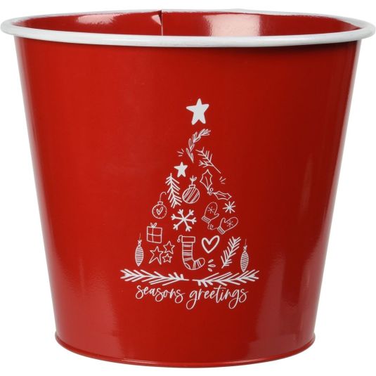 bucket navideño 20x18cm