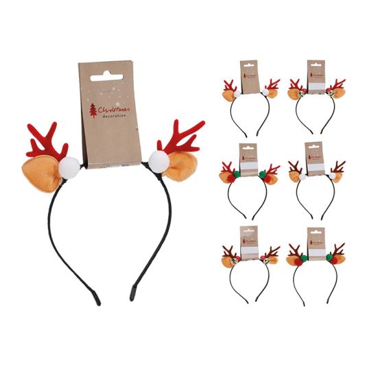 diadema cuernos reno navidad