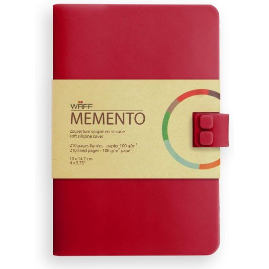 libreta waff lisa pequeña roja