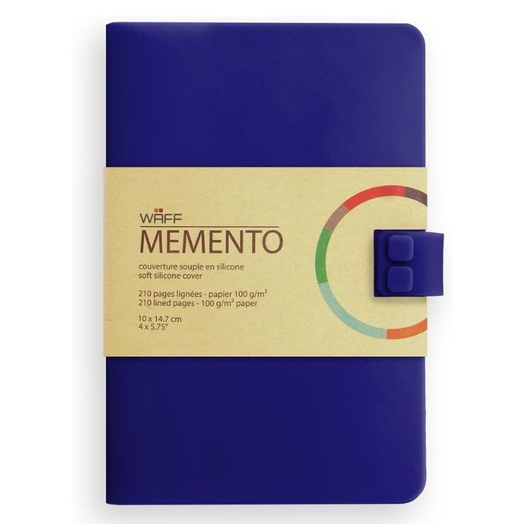 libreta waff lisa pequeña azul oscuro