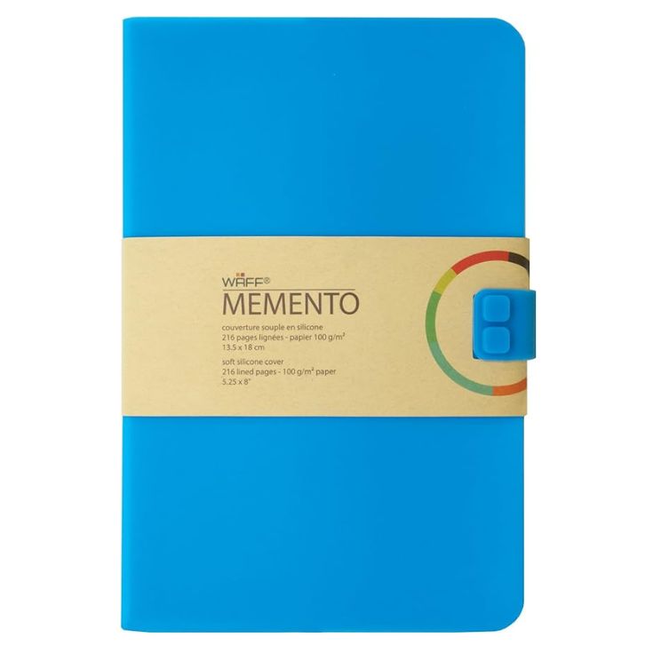 libreta waff lisa mediana azul claro