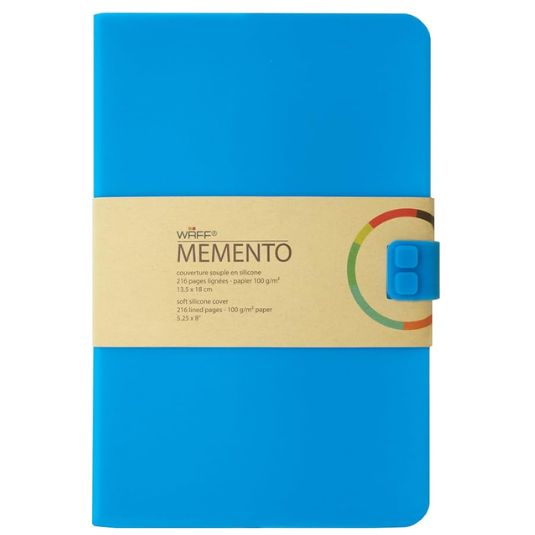 libreta waff lisa mediana azul claro