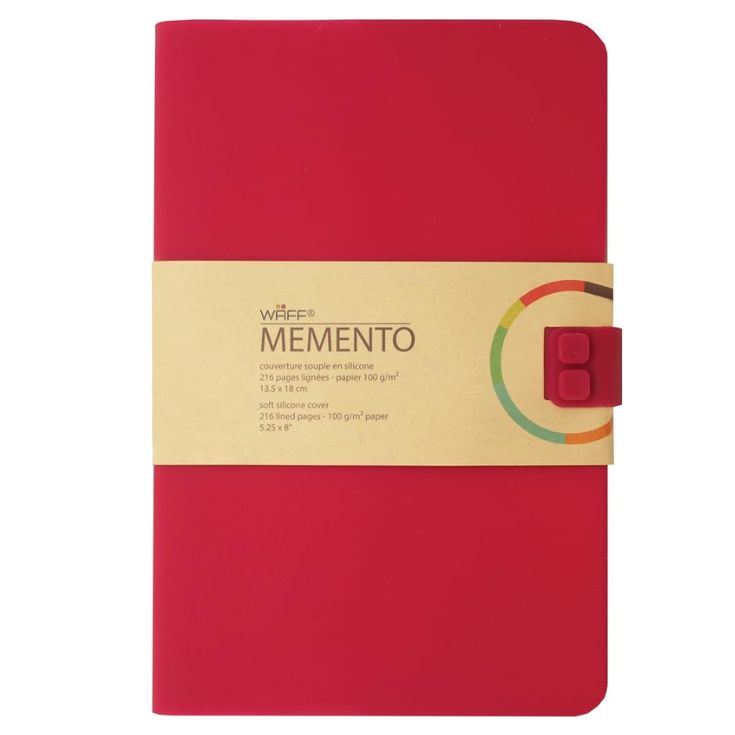 libreta waff lisa mediana roja