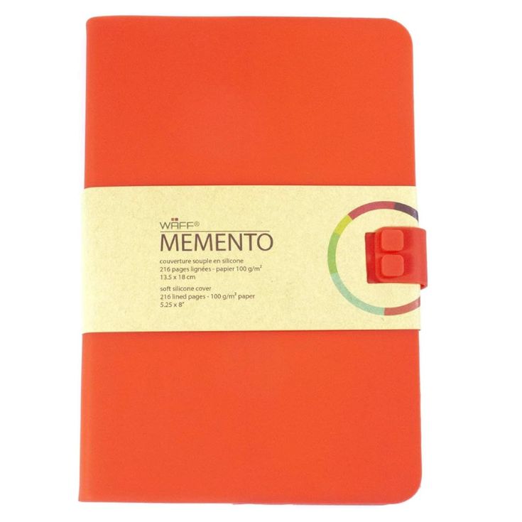 libreta waff lisa mediana naranja