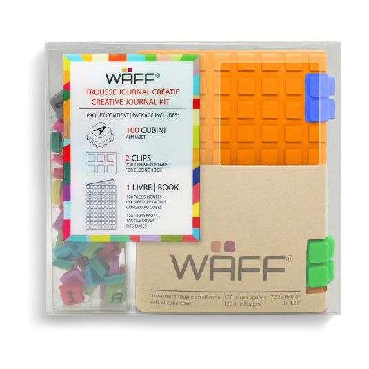 libreta waff cubos pequeña naranja