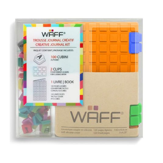 libreta waff cubos pequeña naranja