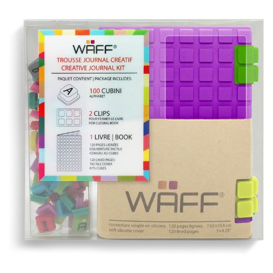 libreta waff cubos pequeña fucsia