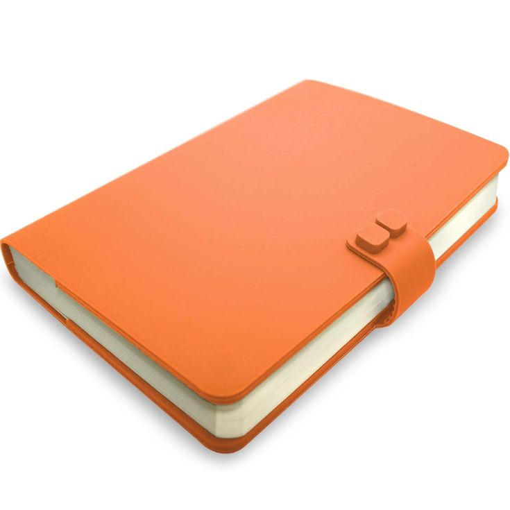 libreta waff lisa pequeña naranja claro
