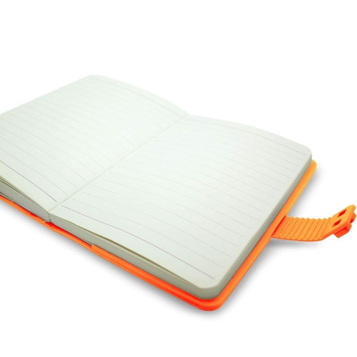 libreta waff lisa pequeña naranja claro
