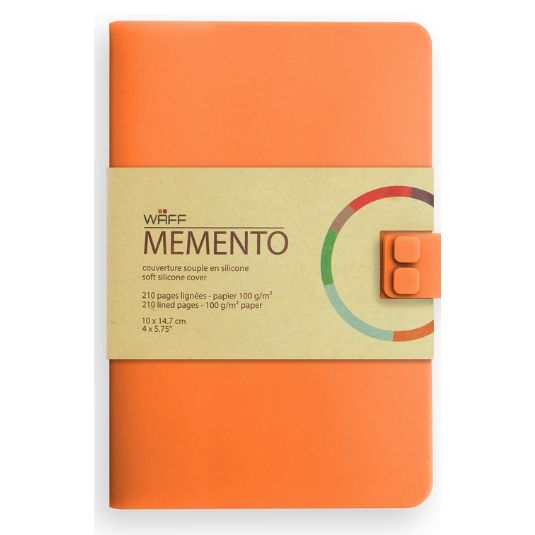 libreta waff lisa pequeña naranja claro