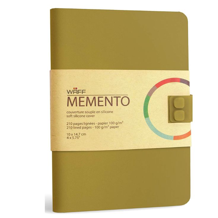 libreta waff lisa pequeña kaki