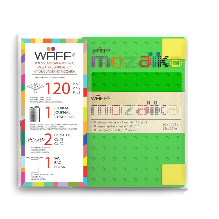 libreta waff pins mozaika mediana verde